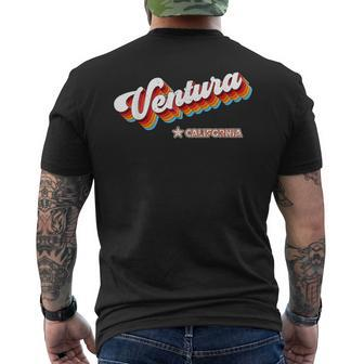 Retro 80S Ventura California Ca Mens Back Print T-shirt | Mazezy CA