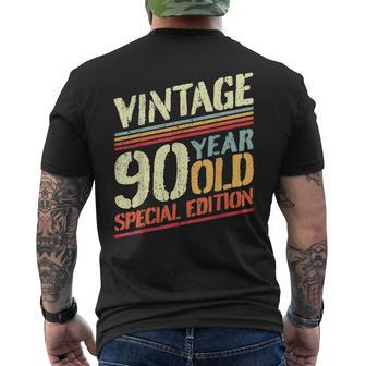 Retro 90Th Birthday I Vintage 90 Year Old Special Edition Mens Back Print T-shirt - Thegiftio UK