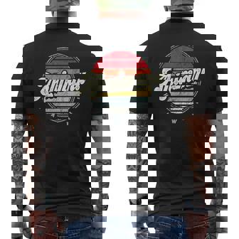 Retro Ahuimanu Home State Cool 70S Style Sunset Men's T-shirt Back Print | Mazezy