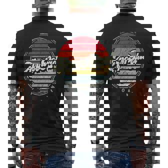 Retro Airport Road Home State Cool 70S Style Sunset Men's T-shirt Back Print | Mazezy