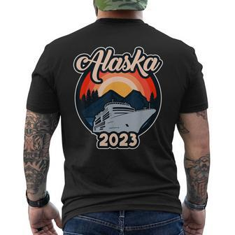Retro Alaskan Cruise 2023 | Cruising To Alaska Boat Ship Mens Back Print T-shirt - Monsterry DE