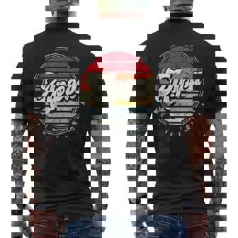 Retro Alpoca Home State Cool 70S Style Sunset Men's T-shirt Back Print | Mazezy