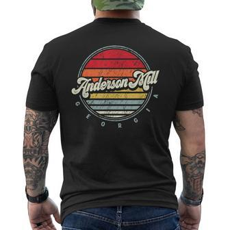 Retro Anderson Mill Home State Cool 70S Style Sunset Men's T-shirt Back Print | Mazezy