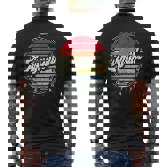 Retro Argusville Home State Cool 70S Style Sunset Men's T-shirt Back Print | Mazezy