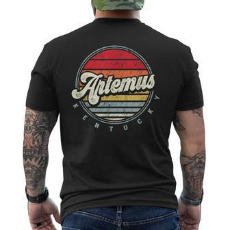 Retro Artemus Home State Cool 70S Style Sunset Men's T-shirt Back Print | Mazezy