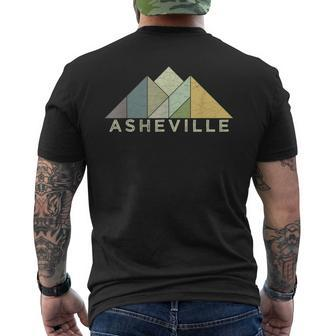 Retro Asheville Nc Vintage Mountains Men's T-shirt Back Print | Mazezy
