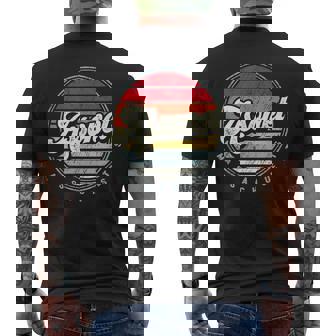 Retro Assonet Home State Cool 70S Style Sunset Men's T-shirt Back Print | Mazezy