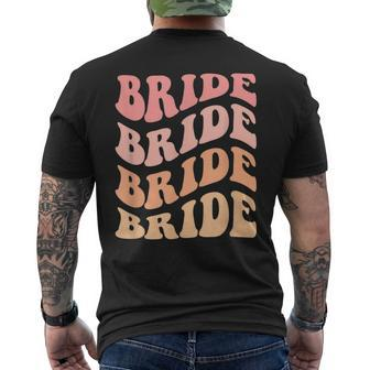 Retro Batch Bachelorette Party Outfit Bride Funny Mens Back Print T-shirt - Monsterry
