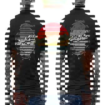Retro Battle Hill Haven Home State Cool 70S Style Sunset Men's T-shirt Back Print | Mazezy