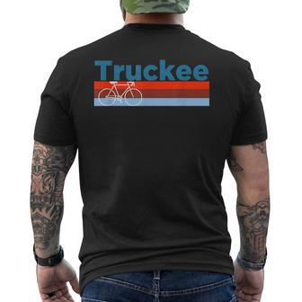 Retro Bicycle & Mountain Bike Truckee California Men's T-shirt Back Print | Mazezy