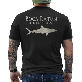 Retro Boca Raton Fl Shark Men's T-shirt Back Print | Mazezy