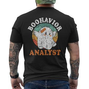Retro Boohavior Analyst Ghost Behavior Aba Bcba Halloween Men's T-shirt Back Print | Mazezy