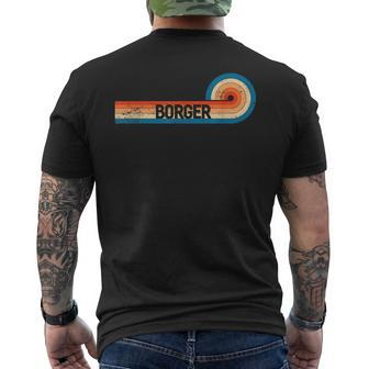 Retro Borger Vintage City Borger Men's T-shirt Back Print | Mazezy