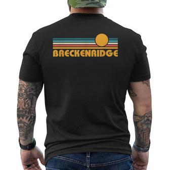 Retro Breckenridge Colorado Sunset Men's T-shirt Back Print | Mazezy