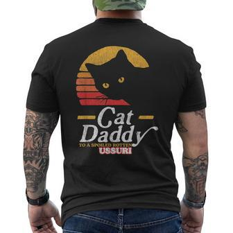 Retro Cat Daddy To A Spoiled Rotten Ussuri 80S Men's T-shirt Back Print | Mazezy