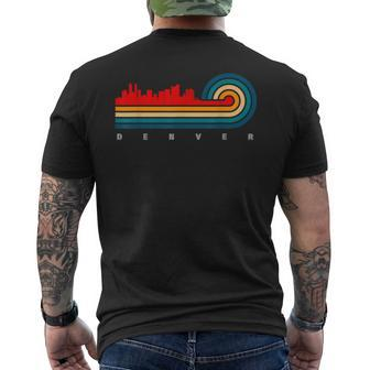 Retro City Of Denver Colorado Mens Back Print T-shirt - Seseable