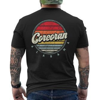 Retro Corcoran Home State Cool 70S Style Sunset Men's T-shirt Back Print | Mazezy