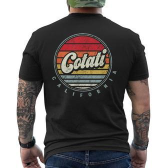 Retro Cotati Home State Cool 70S Style Sunset Men's T-shirt Back Print | Mazezy