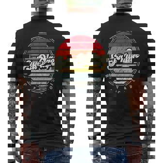 Retro Enka Village Home State Cool 70S Style Sunset Men's T-shirt Back Print | Mazezy