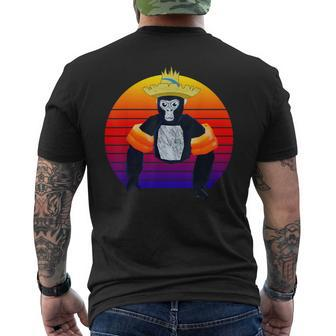 Retro Gorilla Monkey Tag Gorilla Vr Gamer Men's T-shirt Back Print - Seseable