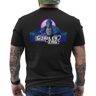 Retro Gorilla Monkey Tag Gorilla Vr Gamer Men's T-shirt Back Print | Mazezy
