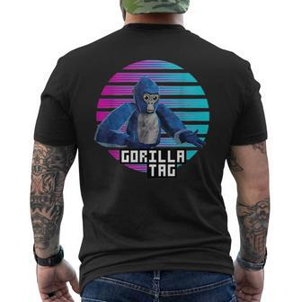 Retro Gorilla Tag Monke Vr Gamer For Kids Adults Ns Mens Back Print T-shirt | Mazezy