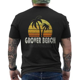 Retro Grover Beach Ca Beach Vacation Men's T-shirt Back Print | Mazezy