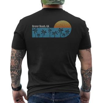 Retro Grover Beach Souvenir Men's T-shirt Back Print | Mazezy