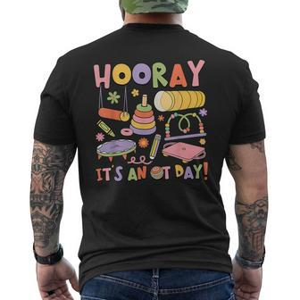 Retro Hooray It’S An Ot Day Occupational Therapy Pediatric Men's T-shirt Back Print | Mazezy