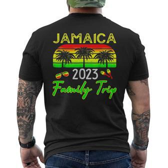 Retro Jamaica Family Vacation 2023 Jamaican Holiday Trip Mens Back Print T-shirt - Monsterry