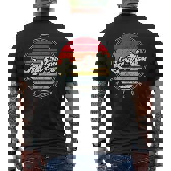 Retro Leona Valley Home State Cool 70S Style Sunset Men's T-shirt Back Print | Mazezy