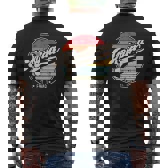 Retro Montana Home State Mt Cool 70S Style Sunset Men's T-shirt Back Print - Thegiftio UK