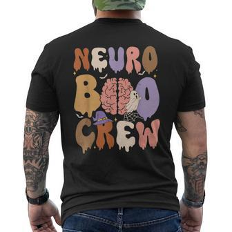 Retro Neuro Boo Crew Neurosurgery Neurology Ghost Halloween Men's T-shirt Back Print - Thegiftio UK