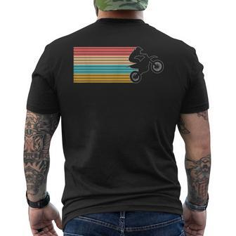Retro Off Road Motorcycle Motocross Enduro Men's T-shirt Back Print - Monsterry
