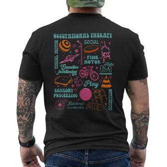 Retro Pediatric Occupational Therapy Therapist Ot Assistant Men's T-shirt Back Print - Monsterry