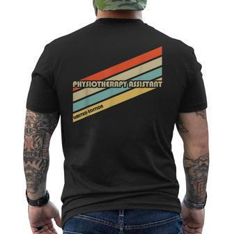 Retro Physiotherapy Assistant Limited Edition Job Title Men's T-shirt Back Print | Mazezy