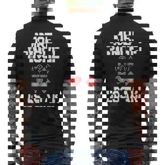 Retro Pinochle Playing Card More Pinochle Less Talk Quote Mens Back Print T-shirt - Thegiftio UK