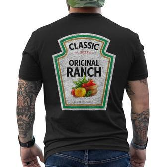Retro Ranch Sauce Green Salad Dressing Halloween Costume Men's T-shirt Back Print - Seseable