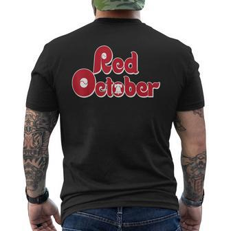 Retro Red October Philly Philadelphia Vintage Men's T-shirt Back Print