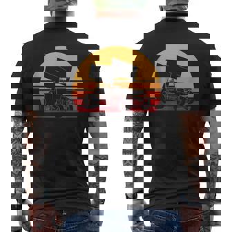 Retro Sprint Car Racing Vintage Winged Race Car Racing Funny Gifts Mens Back Print T-shirt | Mazezy