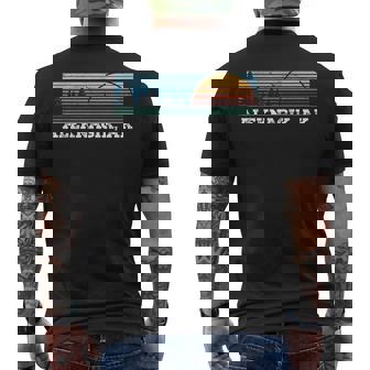 Retro Sunset Stripes Aleknagik Alaska Men's T-shirt Back Print | Mazezy