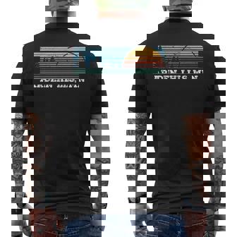 Retro Sunset Stripes Arden Hills Minnesota Men's T-shirt Back Print | Mazezy