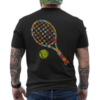 Retro Tennis Player & Ball With Polka Dots Happy Dot Day Boy Men's T-shirt Back Print - Monsterry DE