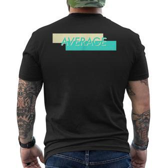 Retro Vaporwave Cloud Rap With 'Average' Breastprint Men's T-shirt Back Print | Mazezy