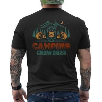 Retro Vintage Camping Crew 2023 Camper Outdoor Summer Camp Mens Back Print T-shirt | Mazezy