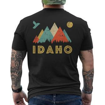 Retro Vintage Idaho Throwback And Gift Mens Back Print T-shirt | Mazezy