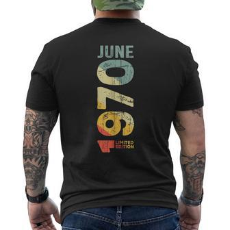 Retro Vintage June 1970 Year 1970 Vintage 1970 Since 1970 Mens Back Print T-shirt - Seseable