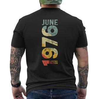 Retro Vintage June 1976 Year 1976 Vintage 1976 Since 1976 Mens Back Print T-shirt - Seseable