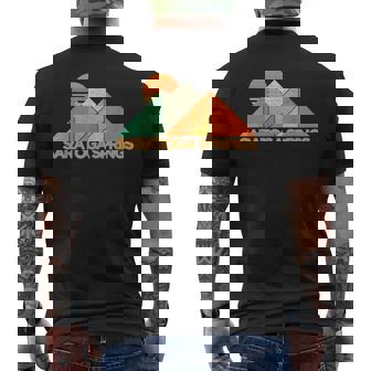 Retro Vintage Saratoga Springs -Distressed Men's T-shirt Back Print | Mazezy