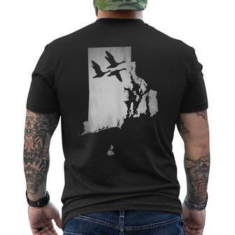 Rhode Island Goose Hunting Mens Back Print T-shirt | Mazezy UK